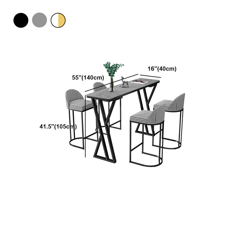 White Modern Style Rectangle Bar Table in Faux Marble and Metal Coffee Shop Bar Table Clearhalo 'Bar Furniture' 'Bar Tables' 'bar_tables' 'furn' 'furn_bar_tables' 'Furniture' 'furniture_bar_tables' 'Kitchen & Dining Furniture' 1200x1200_9e9fc959-d3af-460f-a3fb-96b70ac6eec8