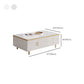 Slate Nesting Coffee Table Set Glam Coffee Table Set with Storage