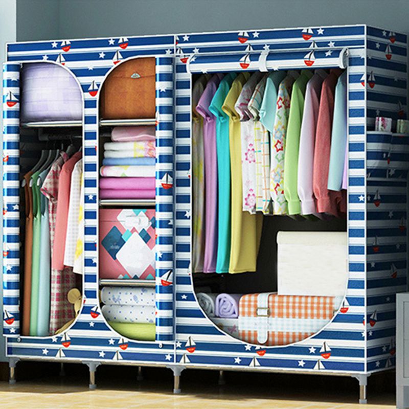 Placard de garde-robe à 3 portes de style contemporain avec jambes