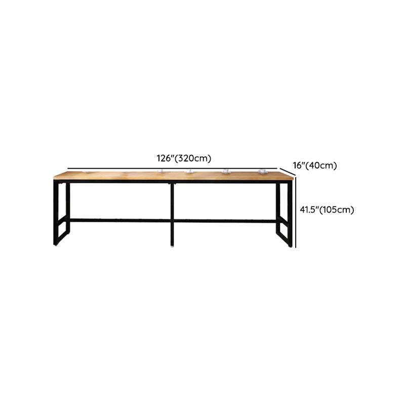 Rectangular Bar Height Table Industrial Style Bar Table with Trestle Base Clearhalo 'Bar Furniture' 'Bar Tables' 'bar_tables' 'furn' 'furn_bar_tables' 'Furniture' 'Kitchen & Dining Furniture' 1200x1200_9ea36de5-4204-4737-abf8-bb380dd76411