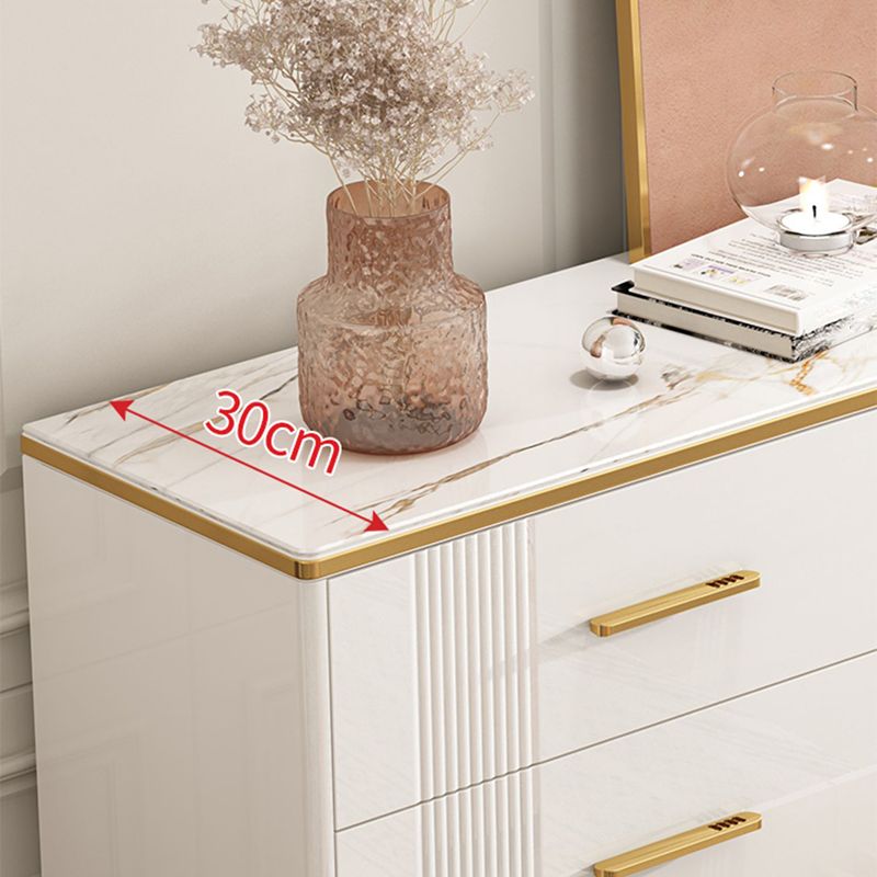11.81" Wide Accent Chest White Contemporary Chest with Drawers Clearhalo 'Cabinets & Chests' 'cabinets_chests' 'furn' 'furn_cabinets_chests' 'Furniture' 'Living Room Furniture' 1200x1200_9ea3735d-fd9b-4080-922b-030aa65f0866