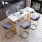 Contemporary 1/2/3/5/7 Pieces Bar Table Set Rectangle Stone Bar Table with Bar Stool Clearhalo 'Bar Furniture' 'furn' 'furn_home_bar_bar_sets' 'Furniture' 'Home Bars & Bar Sets' 'home_bar_bar_sets' 'Kitchen & Dining Furniture' 1200x1200_9ea38dea-3faf-48a4-8ba4-1dc7daa42aee