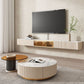 Console multimediale contemporanea Supporto multimediale per TV galleggiante per soggiorno