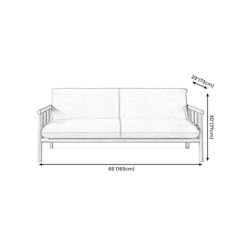 Canapé en faux cuir moderne du milieu du siècle 29 "W Square bras pour le salon