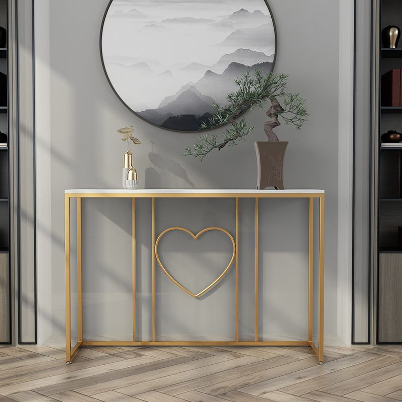 Tavolo di accento della console di cavalletto con rettangolo bianco per sala