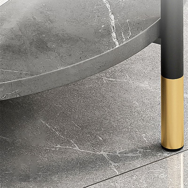Modern Slate and Metal Single Coffee Table Frame Round Glam Coffee Table Clearhalo 'Coffee & Accent Tables' 'Coffee Tables' 'coffee_tables' 'furn' 'furn_coffee_tables' 'Furniture' 'Living Room Furniture' 1200x1200_9ea73b53-61b0-45b3-a11b-2908e01b8a31