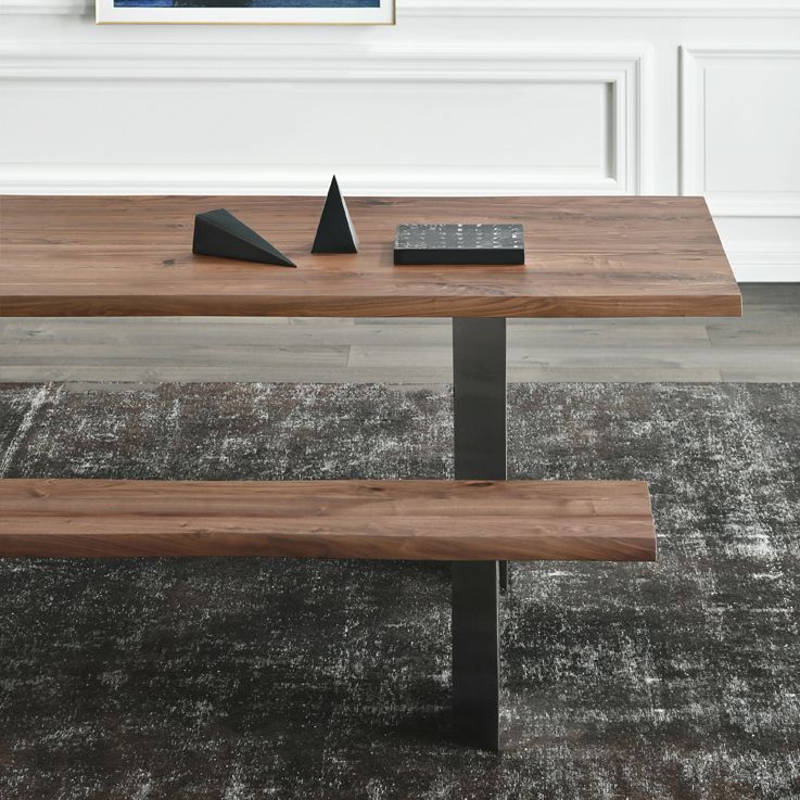 Rectangle Glam Dining Table Solid Wood Brown Fixed Table with Double Pedestal Base Clearhalo ' dining_table' 'Dining Tables & Seating' 'Dining Tables' 'Furniture' 'furniture_dining_table' 'Kitchen & Dining Furniture' 'kitchen&dining_furn' 'kitchen' 'kitchen_dining_table' 1200x1200_9ea742d9-9250-45e7-b0d3-df87d6329c90