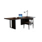Natural Industrial Rectangular Office Desk Solid Wood Writing Desk for Home