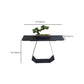 Rectangle Shape Contemporary Console Table Black Stone Console Sofa Table
