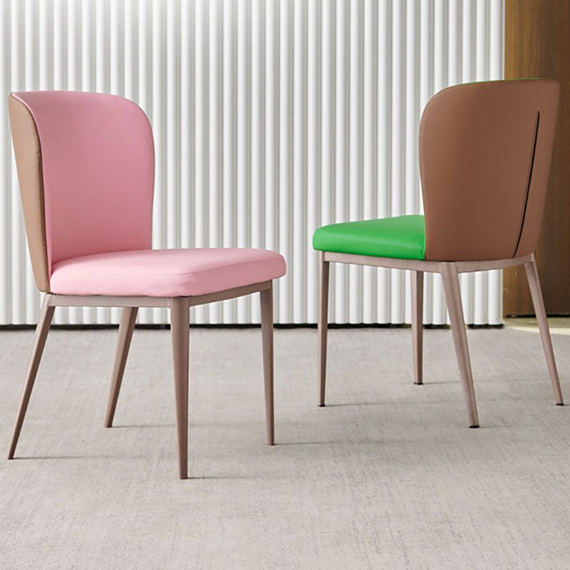 Contemporary Dining Side Chairs Wingback Side Chair with Stainless Steel Legs Clearhalo 'Dining Chairs' 'Dining Tables & Seating' 'dining_chair' 'furn' 'furn_dining_chair' 'Furniture' 'furniture_dining_chair' 'Kitchen & Dining Furniture' 1200x1200_9ea8a7f1-ba34-4a0d-8baa-7eaacaefaef6