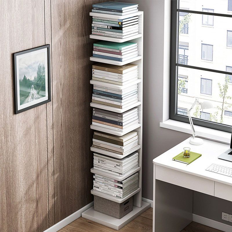 Scaffale di libri di legno di libreria geometrica contemporanea 11,8 "di larghezza