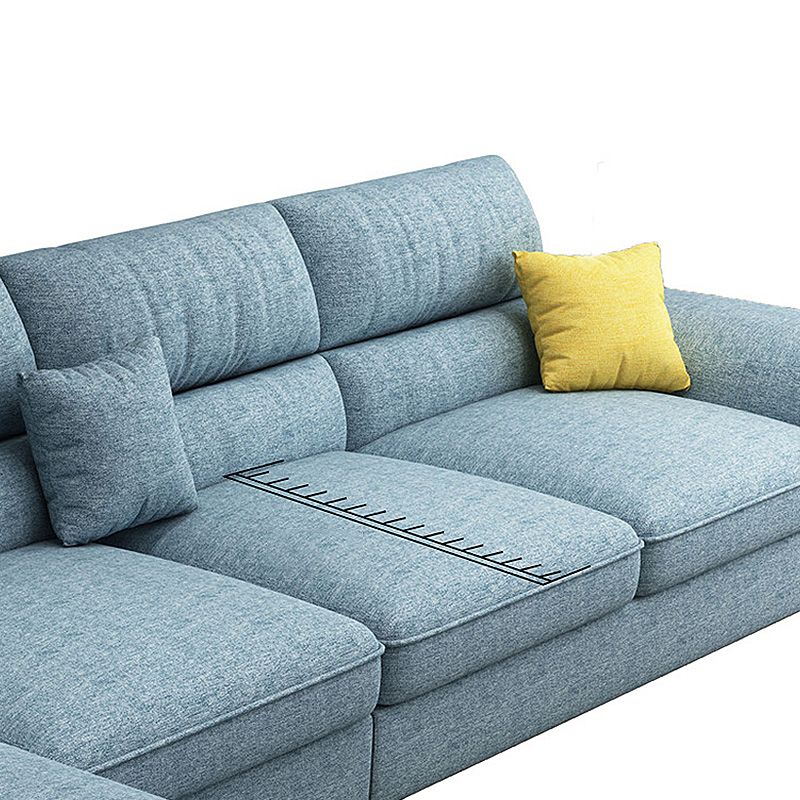 Modern Pillow Top Arm Sofa 37.4"H Removable Cushions Sectionals with 4 Pillows Clearhalo 'furn' 'furn_sectionals' 'Furniture' 'furniture_sectionals' 'kitchen' 'kitchen_sectionals' 'Living Room Furniture' 'Sectionals' 1200x1200_9eabc9ac-7860-4668-a789-0150e69f28dc