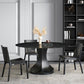 Convertible Dining Table Round Stone Dining Table with Pedestal