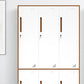 Hinged Wardrobe Armoire with Garment Rod Steel Wardrobe Cabinet