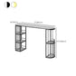 Contemporary Bar Pub Table Set 1/2/3 Pcs Stone Bar Table and Upholstered Stools