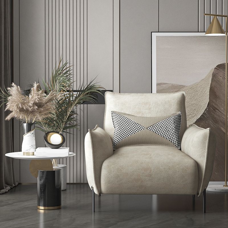 Chaise canapé à accent tissu scandinave, chaise longue pour le salon