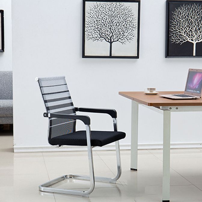 Contemporary Ergonomic Office Chair No Wheels Fixed Arms Task Chair Clearhalo 'furn' 'furn_office_chair' 'Furniture' 'Office Chairs' 'Office Furniture' 'office_chair' 1200x1200_9ead575c-b0d2-44d4-af75-510472aaefe8