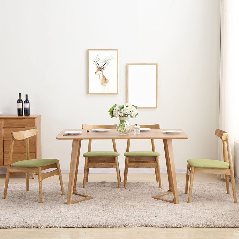 Linen Scandinavian Dining Side Chair Matte Finish Open Back Dining Chair Clearhalo ' kitchen&dining_furn' 'Dining Chairs' 'Dining Tables & Seating' 'dining_chair' 'furn' 'furn_dining_chair' 'Furniture' 'furniture_dining_chair' 'Kitchen & Dining Furniture' 'kitchen' 1200x1200_9eafc0ca-21a8-49b1-8c91-386b5b3342d9