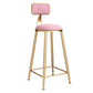 Glam Round Upholstered Counter Stool Low Back Stool with Gold Frame Clearhalo 'Bar Furniture' 'Bar Stools' 'bar_stools' 'furn' 'furn_bar_stools' 'Furniture' 'Kitchen & Dining Furniture' 1200x1200_9eb01c0b-b47f-4851-9f03-c1a96ff72177