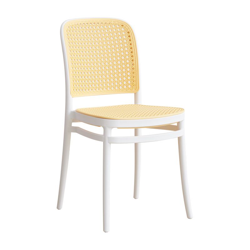 Contemporary Indoor Plastic Open Back Stackable Dining Side Chair Clearhalo 'Dining Chairs' 'Dining Tables & Seating' 'dining_chair' 'furn' 'furn_dining_chair' 'Furniture' 'Kitchen & Dining Furniture' 1200x1200_9eb17073-9677-469f-91d2-cecd80f5ffb5