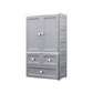 Matte Finish Plastic Storage Cabinet Modern Hinged Door Cabinet