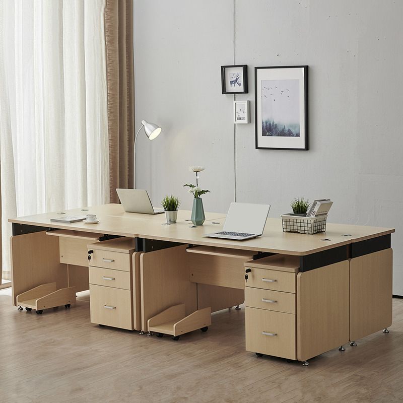 Bureau de bureau industriel Bureau d'ordinateur Rectangle en bois fabriqué