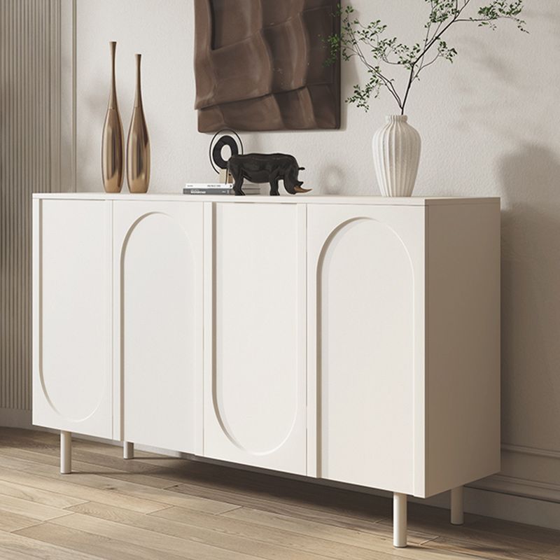 Contemporary White Wood Buffet Sideboard Adjustable Shelving Sideboard Clearhalo 'buffet_sideboard' 'Buffets & Sideboards' 'furn' 'furn_buffet_sideboard' 'Furniture' 'Kitchen & Dining Furniture' 1200x1200_9eb5cea9-baca-4d15-ba90-1ede139a64f2