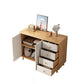 Contemporary Rectangle Storage Cabinet with Drawer Wooden Accent Cabinet