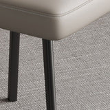 Faux lederen keuken eetstoelen eigentijdse stoelen met zwarte metalen poten