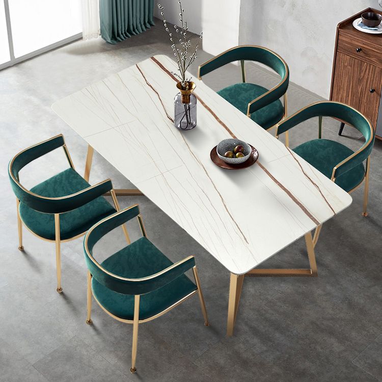 Nordic 1/5 Pieces Dining Set Rectangle Stone Dining Table for Dining Room Clearhalo 'Dining Room Sets' 'Dining Tables & Seating' 'dining_room_set' 'furn' 'furn_dining_room_set' 'Furniture' 'Kitchen & Dining Furniture' 1200x1200_9eb735f0-3dd1-48f9-abb2-c94b23b9f3e8
