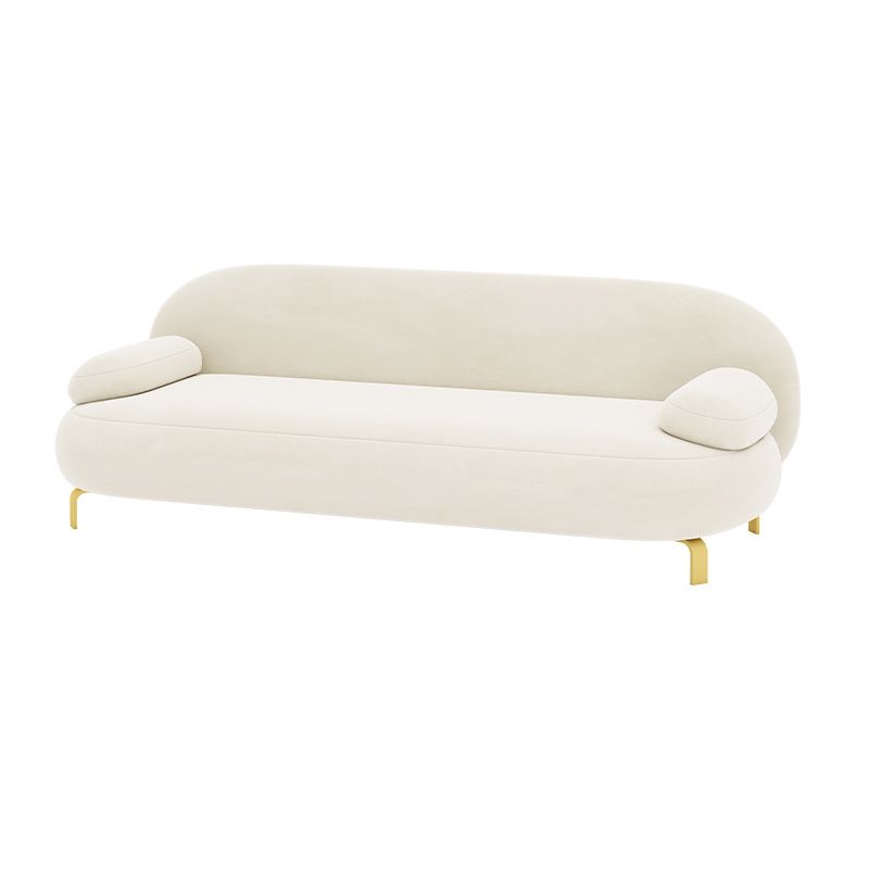 Contemporary 27.55" H Microsuede Pillow Top Arm Sofa for Living Room