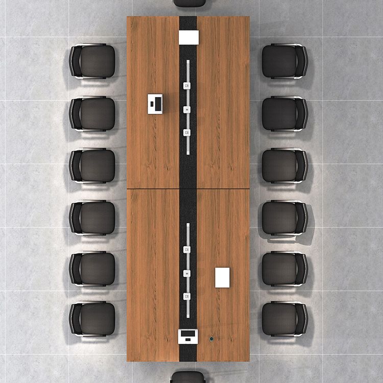 Mesa de reuniones de la oficina rectángulo escritorio de escritura de madera de estilo moderno