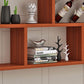 Contemporary Engineered Wood Bookcase Wall Mounted Book Shelf for Office