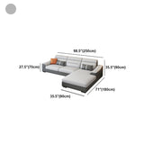 Contemporary Faux Feather Sofa & Chaise with Pillows for Living Room Clearhalo 'furn' 'furn_sectionals' 'Furniture' 'furniture_sectionals' 'Living Room Furniture' 'Sectionals' 1200x1200_9eb9421b-0262-4f5b-b22a-40e7e36846e4