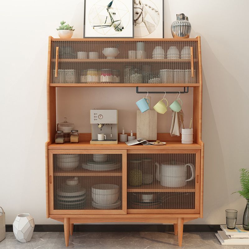 Hutch da pranzo a buffet a buffet in legno massiccio contemporaneo per sala da pranzo