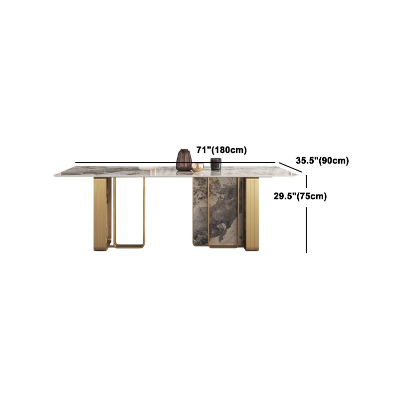Nordic Glam Rectangle Sintered Stone Table Set 1/4/5/6/8 Pieces Dining Set Clearhalo 'Dining Room Sets' 'Dining Tables & Seating' 'dining_room_set' 'furn' 'furn_dining_room_set' 'Furniture' 'Kitchen & Dining Furniture' 1200x1200_9eb9f524-f2a7-4764-9739-435df3f448da