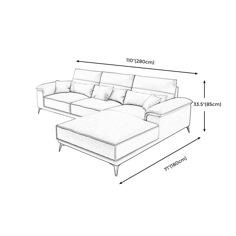 Square Arm Grey Cushion Back Contemporary Faux Leather Living Room Sofa Clearhalo 'furn' 'furn_sectionals' 'Furniture' 'furniture_sectionals' 'kitchen' 'kitchen_sectionals' 'Living Room Furniture' 'Sectionals' 1200x1200_9ebc8858-3eae-4678-9e28-5f83cdfb22ad