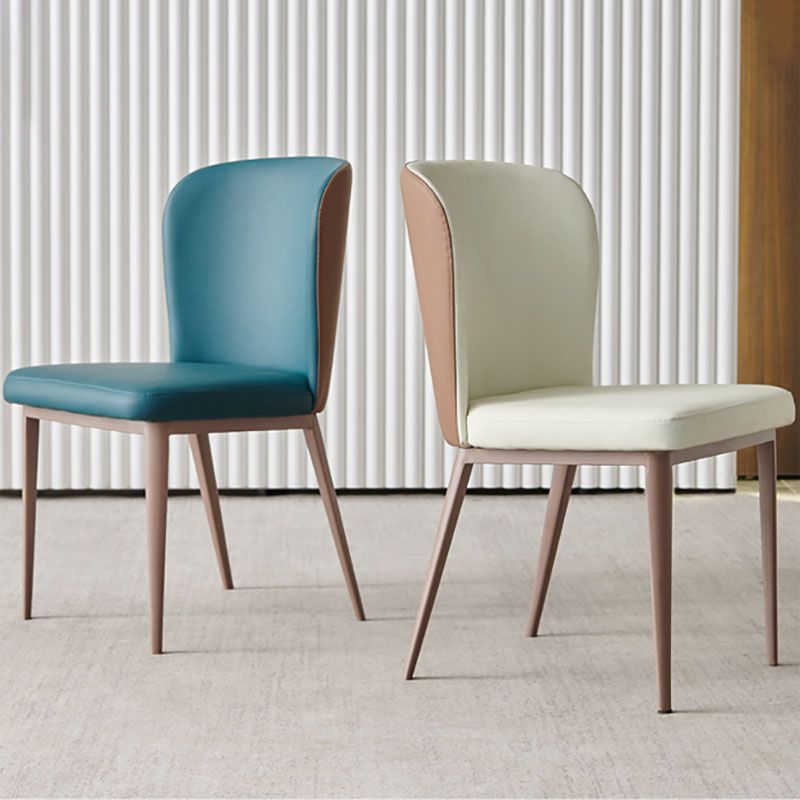 Contemporary Dining Side Chairs Wingback Side Chair with Stainless Steel Legs Clearhalo 'Dining Chairs' 'Dining Tables & Seating' 'dining_chair' 'furn' 'furn_dining_chair' 'Furniture' 'furniture_dining_chair' 'Kitchen & Dining Furniture' 1200x1200_9ebd4020-01da-4397-8b3e-857415dcb36d