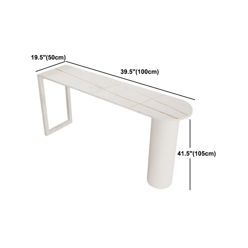 Mesa de pub de piedra sinterizada contemporánea de 1/2/5 piezas, mesa fija, mesa de mostrador