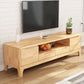 Moderner Gummi -Holz -TV -Standkonsole Open Storage TV Stand mit 2 Türen, 15 "D x 19" h