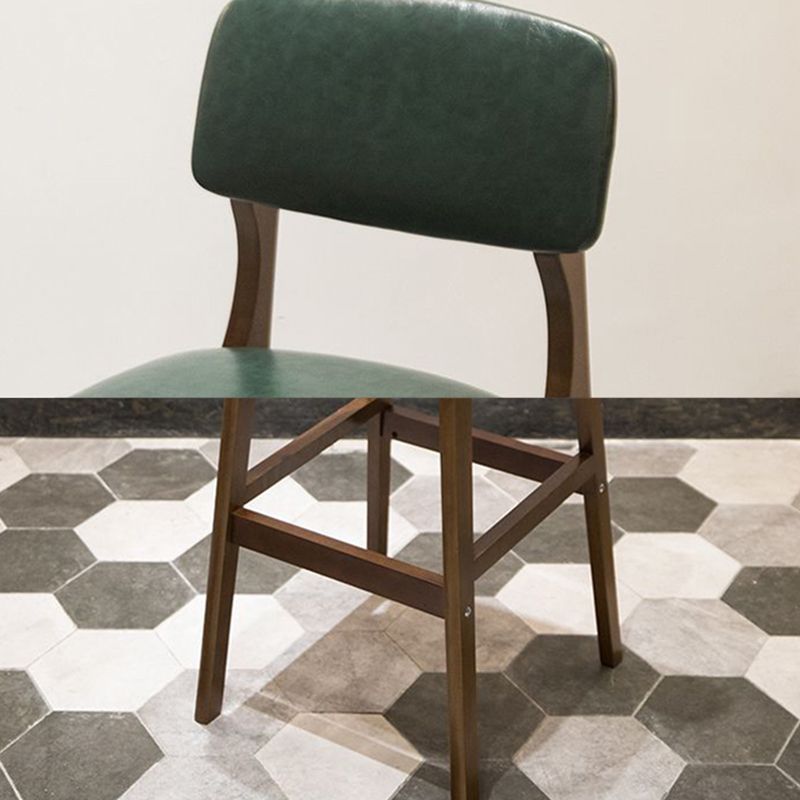 Modern Armless Backrest Counter Stool Wood Cafe Bar Stool with Pedal and Cushion Clearhalo 'Bar Furniture' 'Bar Stools' 'bar_stools' 'furn' 'furn_bar_stools' 'furniture_bar_stools' 'Kitchen & Dining Furniture' 'kitchen&dining_furn' 'kitchen' 'kitchen_furn' Furniture' 1200x1200_9ebe7905-cede-479c-a41a-cafcdbe56af3