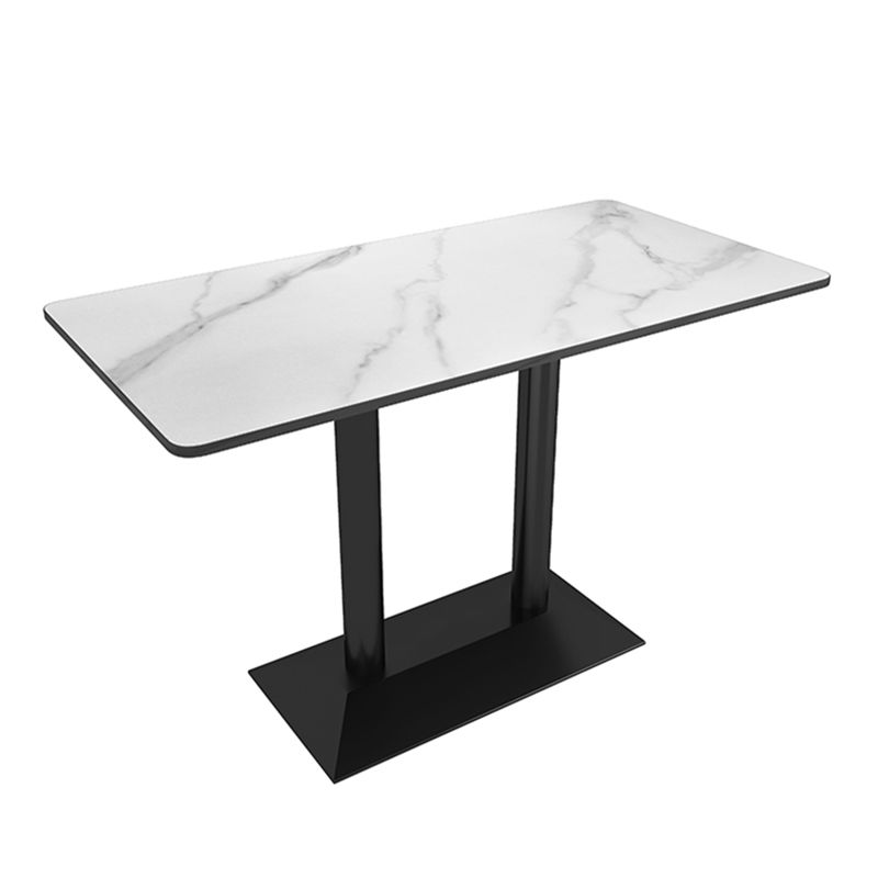 Industrial Dining Table White Sintered Stone Table with Black Metal Base for Dining Room Clearhalo ' dining_table' 'Dining Tables & Seating' 'Dining Tables' 'furn' 'furn_dining_table' 'Furniture' 'furniture_dining_table' 'Kitchen & Dining Furniture' 'kitchen&dining_furn' 'kitchen' 'kitchen_dining_table' 1200x1200_9ebf8a83-63ed-42c0-9d66-cc41261447f2