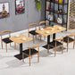 Industrial Wooden Table for Restaurant Dining Table with Pedestal Base in Black Clearhalo 'Dining Tables & Seating' 'Dining Tables' 'dining_table' 'furn' 'furn_dining_table' 'Furniture' 'furniture_dining_table' 'Kitchen & Dining Furniture' 'kitchen' 'kitchen_dining_table' 1200x1200_9ec0050e-0516-4013-ba17-e9f0f9ae4a46