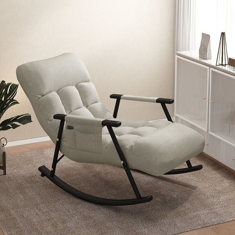Waterproof Modern Style Single Rocker Chair Simple Chair for Living Room Clearhalo 'Chairs & Seating' 'furn' 'furn_rocking_chairs' 'Furniture' 'Living Room Furniture' 'Rocking Chairs' 'rocking_chairs' 1200x1200_9ec0505c-e5f4-4569-aa43-bf9ad9483a90