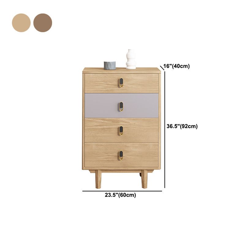 Coffre en bois moderne avec des jambes droites et des tiroirs accent coffre