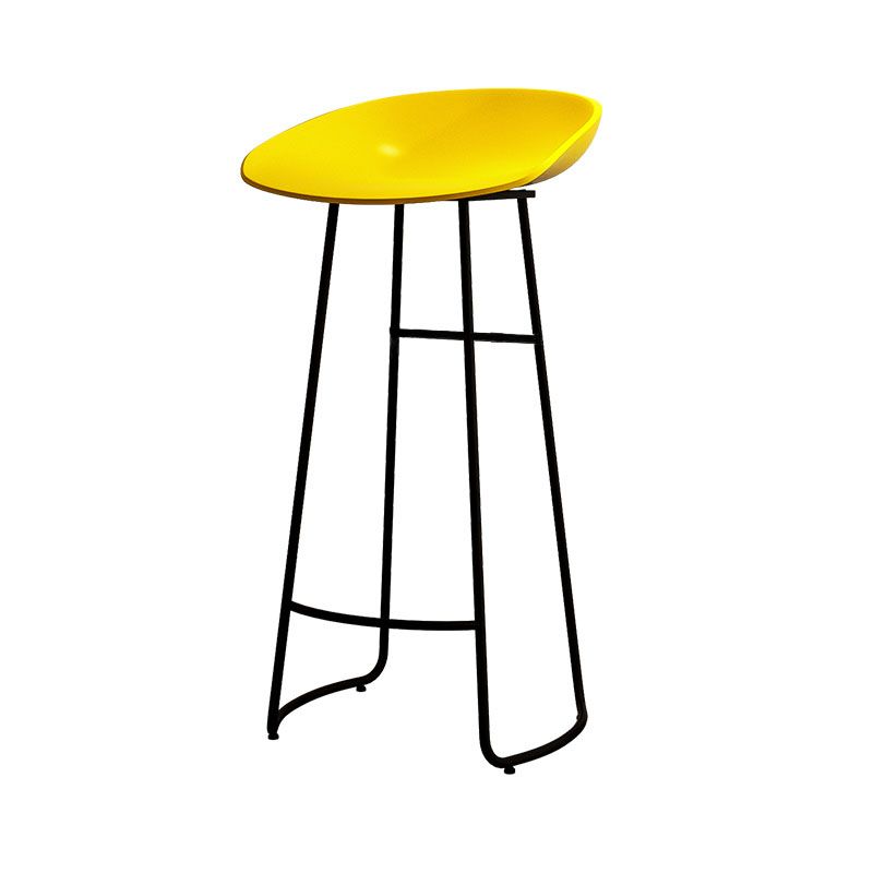 Modern Armless Backrest Counter Stool Iron Kitchen Bar Stool with Acrylic Seat Clearhalo 'Bar Furniture' 'Bar Stools' 'bar_stools' 'furn' 'furn_bar_stools' 'Furniture' 'furniture_bar_stools' 'Kitchen & Dining Furniture' 1200x1200_9ec5ba41-addc-483f-be3f-921f973b9ee2