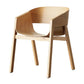 Traditional Wood Dining Arm Chairs Open Back Dining Side Chair for Restaurant Use