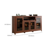 Porte in vetro da pranzo in legno moderno moderno in porcellana con cassetti