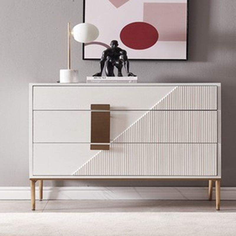 Glam -stijl dressoir houten dressoir met metalen benen voor woonkamer