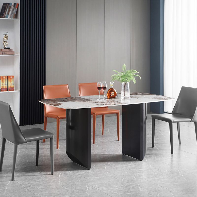 Modern Style 1/2/5/6 Pieces Dining Set Sintered Stone Dining Table with Chairs Clearhalo 'Dining Room Sets' 'Dining Tables & Seating' 'dining_room_set' 'furn' 'furn_dining_room_set' 'Furniture' 'furniture_dining_room_set' 'Kitchen & Dining Furniture' 1200x1200_9ec9ff37-8ff1-4da5-843b-d44327682855